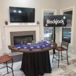 blackjack casino table for a casino event in Nashville